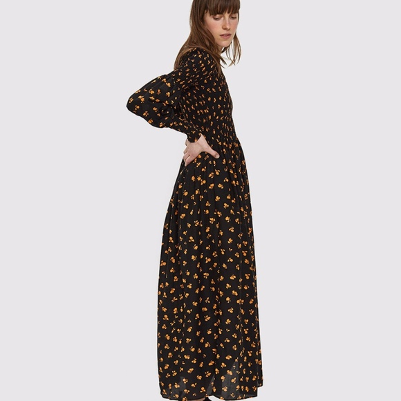 ganni beacon wrap dress